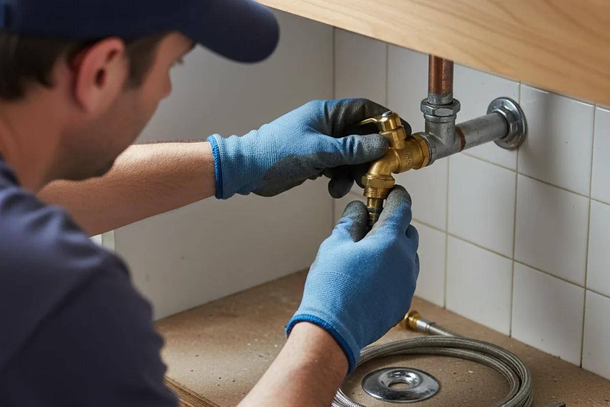 Shutoff valve and fitting work during Emergency Plumbing in Hudson